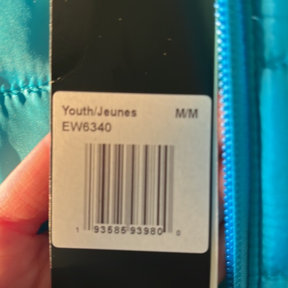 NWT - Adidas Youth Puffer Jacket in Light Blue - Picture 5 of 5